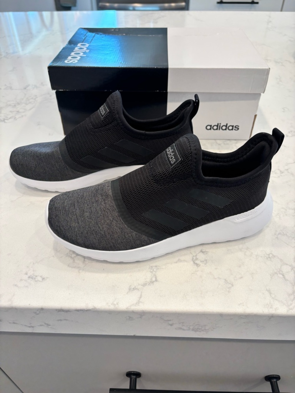 Adidas Lite Racer Slip-On Knit Sneakers Size 8 - Picture 3 of 8